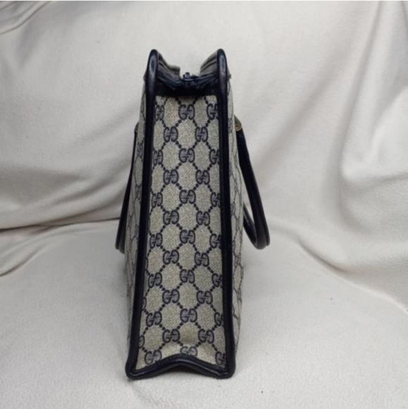 Authentic Vintage Gucci GG Monogram Supreme Sherry Web Ophidia Satchel - Picture 5 of 11